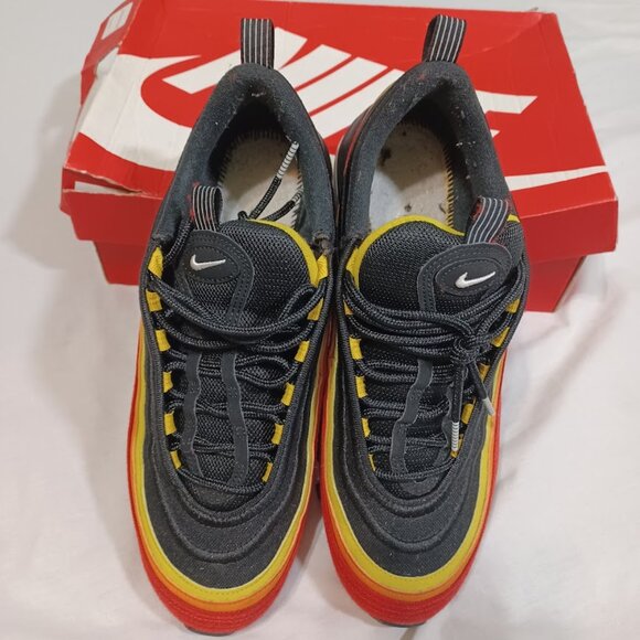 Nike Air Max 97 QS CT4525-001 Mens Sz 9 Black Chile Red Yellow Running Shoes main image 12